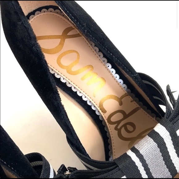 Sam Edelman black velvet bow heels - Picture 3 of 9